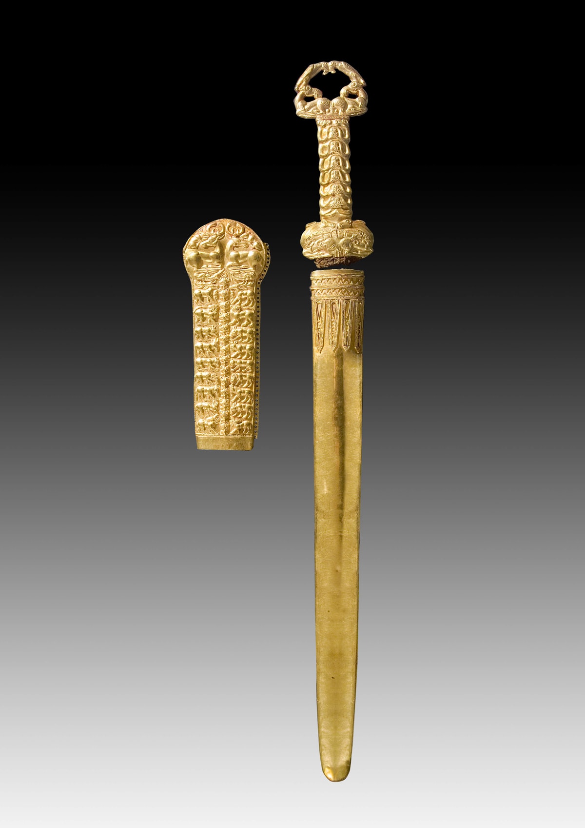 Sword in a gold scabbard
