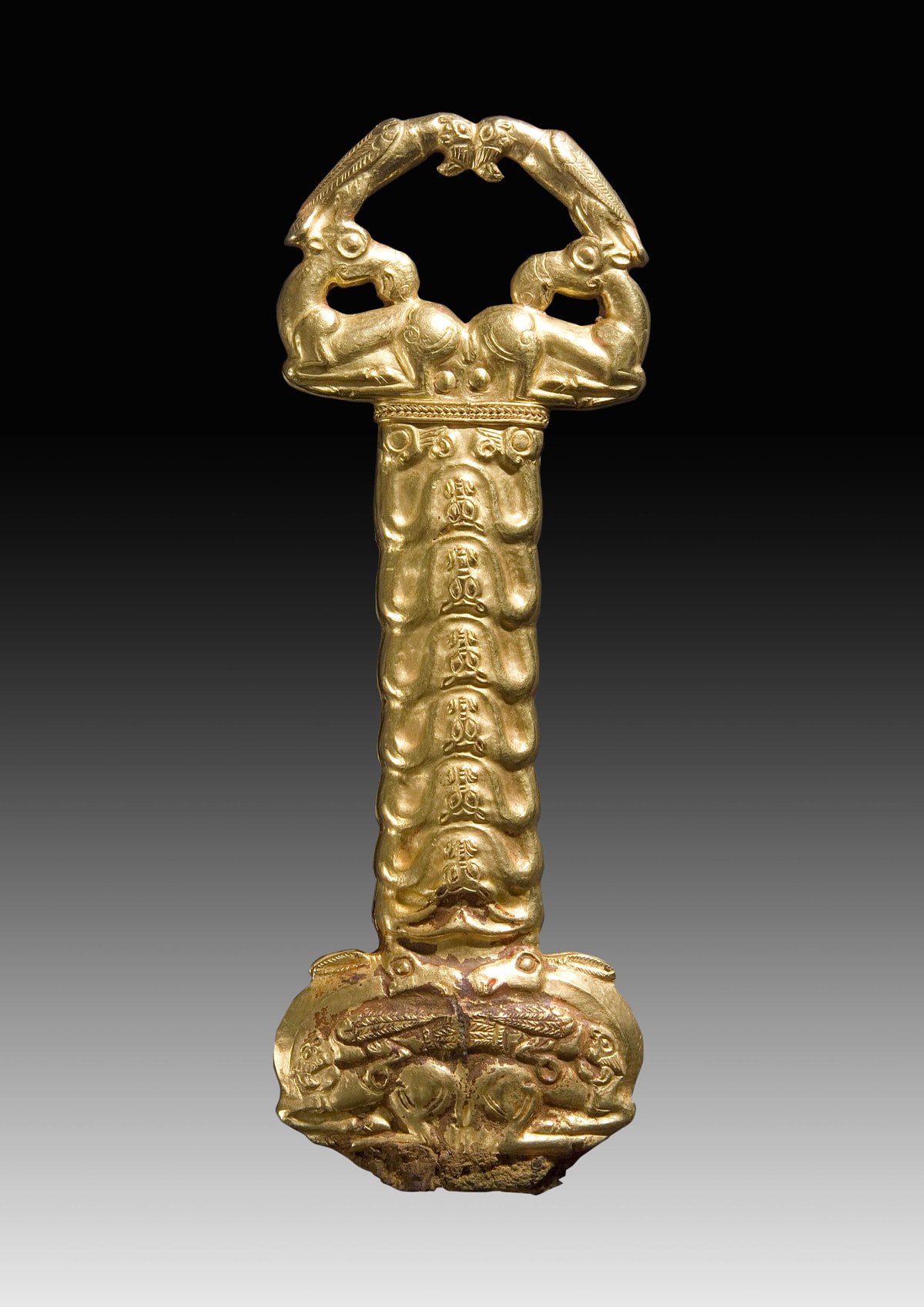 Hilt with a portion of the iron blade