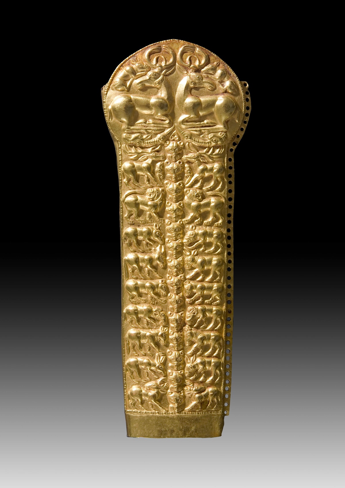 The upper decorative sheet of the scabbard