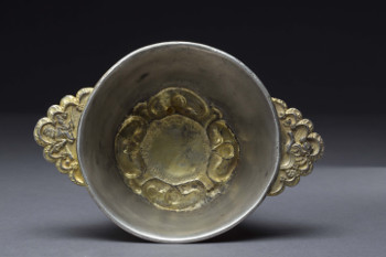 silver gilded cup-upper view