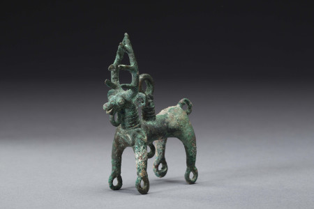 Caucasian Bronze Deer Figure