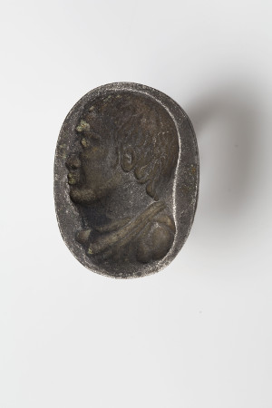 Silver Hellenistic ring with portrait