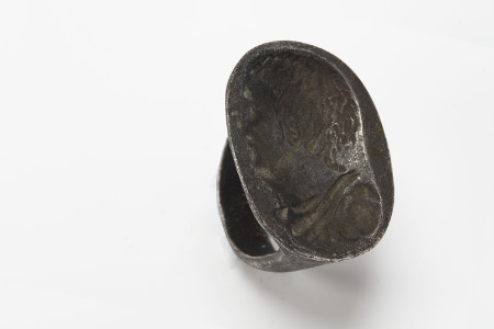 Silver Hellenistic ring with portrait